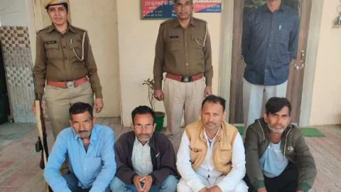 पुलिस थाना चिड़ावा की जुआरियो के खिलाफ कार्यवाही