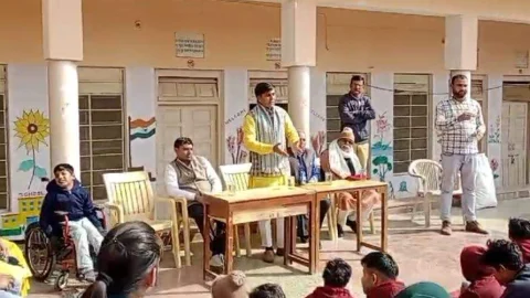 आशा के झरने के विशेष बच्चों के साथ मनाया स्व. एन एन पारीक का जन्मदिन