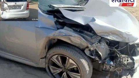 Churu News: NH-11 पर पांच कारें आपस में टकराईं: 2 घायल