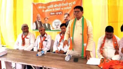 धनूरी शक्ति केन्द्र पर राष्ट्रपति के अभिभाषण का किया वाचन