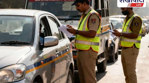 मण्ड्रेला पुलिस ने 80 वाहन चालकों के चालान काटे