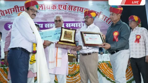 शिक्षा विभाग के कर्मयोद्धा गोपाल लाल जोशी का राज्य स्तर पर सम्मानित