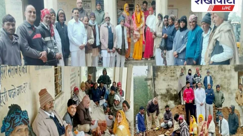 काजड़ा की इंदिरा कॉलोनी में सामुदायिक भवन चारदीवारी का शिलान्यास