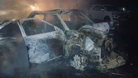 RLP नेता की कार में लगी आग, मौत – अज्ञात वाहन चालक फरार