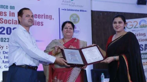 जेजेटी यूनिवर्सिटी की डॉ नीतू सिंह यंग साइंटिस्ट अवार्ड से सम्मानित