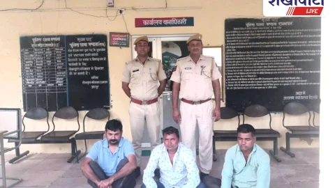 मंडावा में जुआ खेलते तीन आरोपी गिरफ्तार, ताश पत्ते व नकदी जब्त