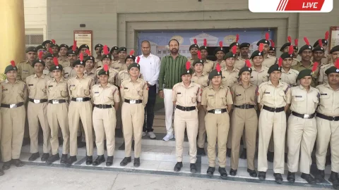 श्री जेजेटी यूनिवर्सिटी के 68 एनसीसी कैडेट्स एटीसी कैम्प के लिए हुए रवाना