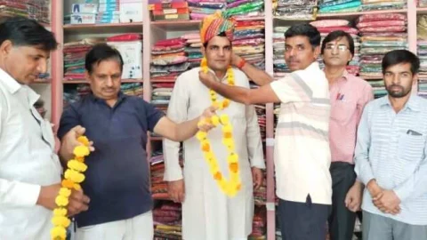 सर्वसमाज ने क्यामसरिया के प्रदेशाध्यक्ष बनने पर किया स्वागत