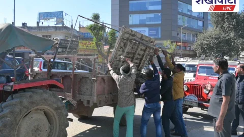 Sikar: नगर परिषद का अतिक्रमण हटाओ अभियान, रेहड़ी-ठैले जब्त