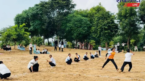 Jhunjhunu News: झुंझुनूं: ढूकिया संस्थान में राष्ट्रीय खेल दिवस पर खेलों का उत्सव