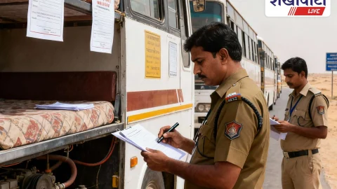 जैसलमेर बस हादसे के बाद सख्त एक्शन: जयपुर में 2 स्लीपर बसें जब्त