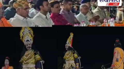 Jhunjhunu News: झुंझुनूं में रामलीला के बाद रावण दहन, उमड़ा जनसैलाब