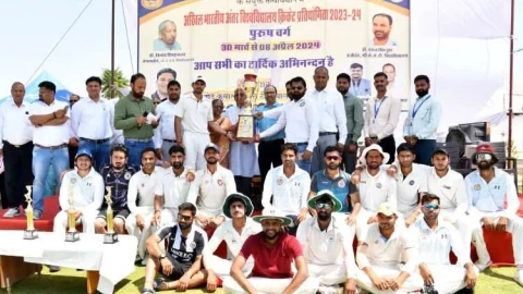 जेजेटी यूनिवर्सिटी बनी ऑल इंडिया इंटर यूनिवर्सिटी क्रिकेट चैंपियन