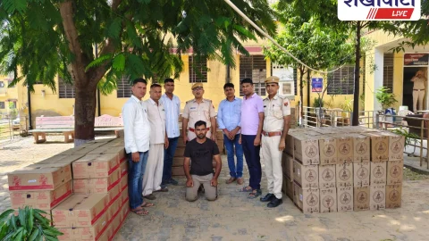 Sikar NewS: 393 शराब कार्टून जब्त, हरियाणा से गुजरात जा रहा था कंटेनर