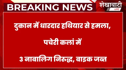 Jhunjhunu News: दुकान में धारदार हथियार से हमला, पचेरी कलां में 3 नाबालिग निरुद्ध