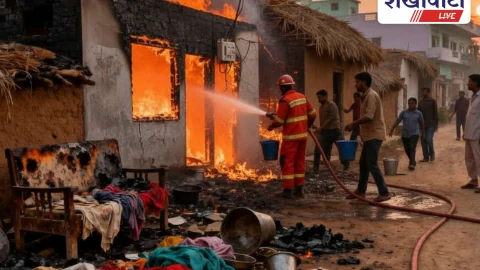 शॉर्ट सर्किट से लगी आग ने बेटी की शादी की तैयारियां उजाड़ी