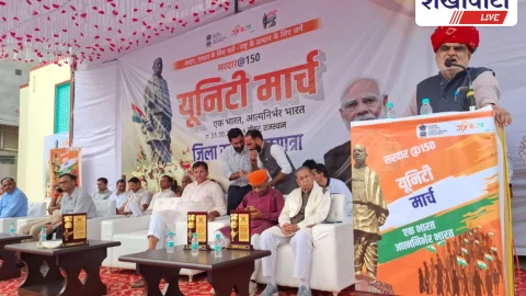 यूनिटी मार्च: यूडीएच मंत्री झाबर सिंह खर्रा ने दिखाई हरी झण्डी