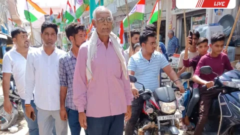 इस्लामपुर में ऑपरेशन सिंदूर की सफलता पर तिरंगा यात्रा