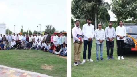 शेखावाटी विश्वविद्यालय के छात्र संघ अध्यक्ष विजेंद्र ढाका का किया अभिनंदन