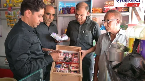 Sikar News: गुटखा-पान मसाला पर कार्रवाई, दर्जनों दुकानों पर छापे