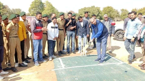 जेजेटी यूनिवर्सिटी के खेल ग्राउंड पर वेस्ट जोन इंटर यूनिवर्सिटी क्रिकेट टूर्नामेंट का हुआ आगाज