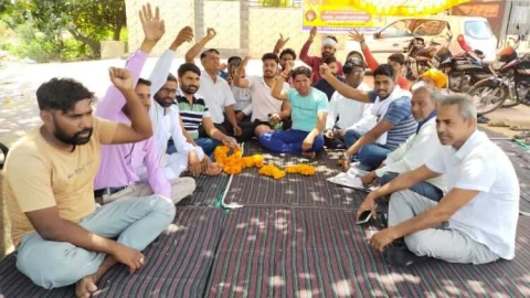 नांगल टोल बूथ पर तीसरे दिन भी धरना जारी