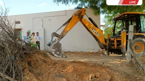 श्रीमाधोपुर में 50 साल पुराने रास्ते से हटाया गया अतिक्रमण