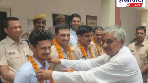 सादुलपुर पुलिस ने पकड़ा डकैती गिरोह, ग्रामीणों ने किया सम्मान