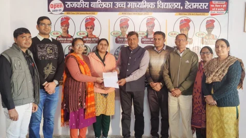 एपीसी समग्र शिक्षा द्वारा बालिका स्कूल हेतमसर में सम्बलन निरीक्षण