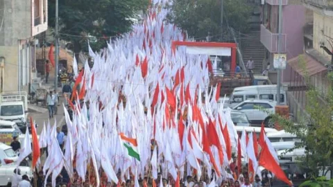 झुंझार धणी की निकली विशाल निशान पदयात्रा