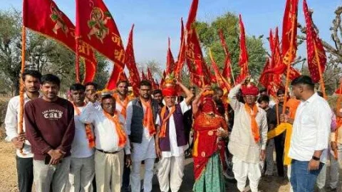 घाटवा ग्राम पंचायत के सभी राजस्व ग्रामों में निकाली अक्षत कलश यात्रा