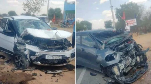 सालासर रोड पर वाहनों की आमने सामने की भिड़ंत में 8 घायल