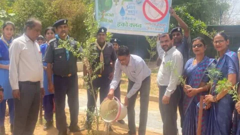 ज्योति विद्यापीठ सीनियर सेकेंडरी स्कूल बगड़ में विश्व पर्यावरण दिवस पर किया पौधारोपण