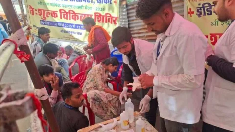 श्री श्याम बाबा के वार्षिक मेले में मेडिकल कैम्प में सेवा लगातार