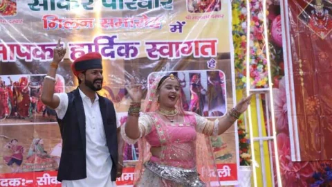 दिल्ली में दिखी राजस्थानी संस्कृति की झलक