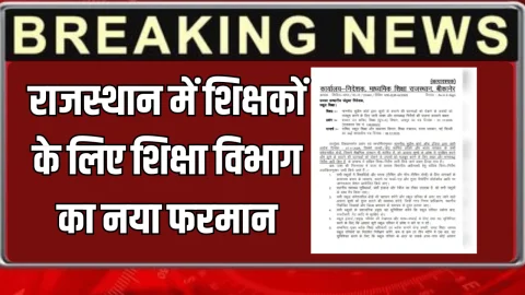 Rajasthan : राजस्थान में अब शिक्षकों को पकड़ने होंगें आवारा कुत्ते, शिक्षा विभाग ने जारी किया आदेश