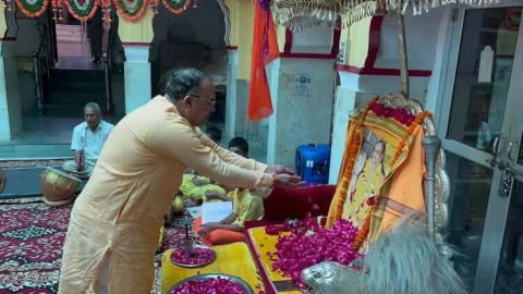 राजस्थान विधानसभा अध्यक्ष वासुदेव देवनानी रेवासा धाम पहुंचे