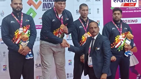 खेलो इंडिया यूनिवर्सिटी गेम्स: जेजेटी यूनिवर्सिटी के मनीष को स्वर्ण