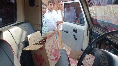 एसएसटी टीम की कार्रवाई, 5 कार्टन अवैध बीयर जब्त