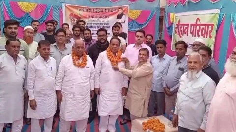 चौहान व मंडेलिया का किया स्वागत