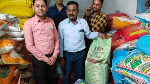 कृषि विभाग द्वारा उर्वरक जप्ती की कार्यवाही की गई