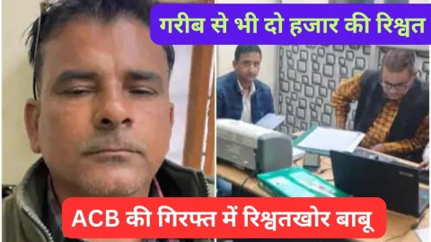 Video News – गरीब के आशियाने से जुड़े मामले में 2000 रुपये की रिश्वत लेते हुए बाबू को एसीबी ने धरा