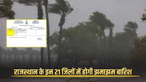 Rain Alert: राजस्थान के इन जिलों में मोंथा तूफान के कारण बढ़ी परेशानी, इन 21 जिलों में अगले 2 दिनों तक भारी बारिश का अलर्ट जारी