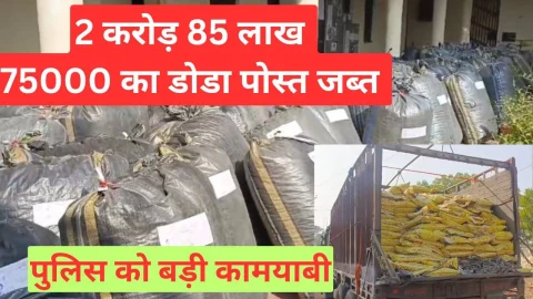 Video News – पुलिस ने दो करोड़ 85 लाख 75 हजार रुपए मूल्य का डोडापोस्त किया जब्त