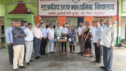भामाशाह खैरवा ने राजकीय उच्च माध्यमिक विद्यालय में किया कंप्यूटर भेंट