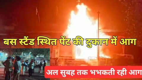 Video News – बस स्टैंड स्थित पेंट की दुकान में लगी आग