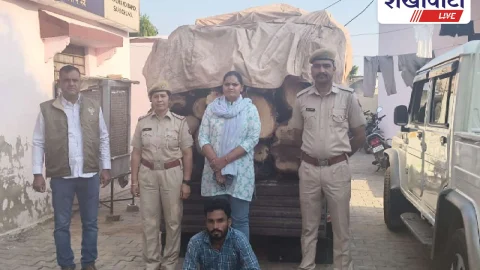Jhunjhunu News: खेजड़ी की हरी लकड़ियों से भरी पिकअप जब्त