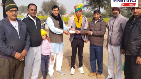 Jhunjhunu: तेजाजी मंदिर के लिए 51 हजार, जगदीश पूनियां का स्वागत