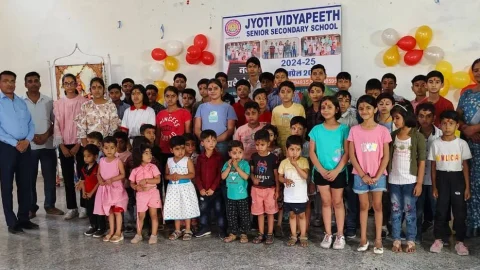 ज्योति विद्यापीठ स्कूल में मनाया प्रवेशोत्सव