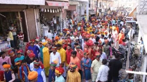 चौकान गिंदड स्थल की सुप्रसिद्ध घूघरी निकली